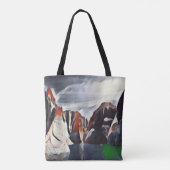 BERG ABSTRACTE NATUURLANDSCHAP TOTE BAG (Achterkant)