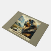 Berg Achtergrond Tibetaanse Mastiff Hoofddeurmat Deurmat (Schuin)