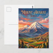 Berg Ararat Turkije Briefkaart (Voorkant / Achterkant)