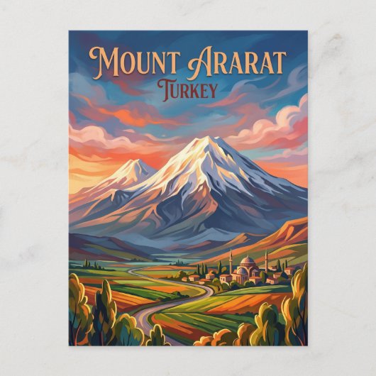 Berg Ararat Turkije Briefkaart (Voorkant)