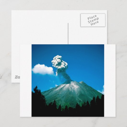 Berg Arenal Erupting Costa Rica Briefkaart (Voorkant / Achterkant)