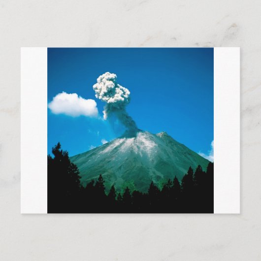 Berg Arenal Erupting Costa Rica Briefkaart (Voorkant)