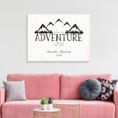 Berg Avontuur Alternatief Bruiloft Gastenboek Canvas Afdruk (Insitu (Woonkamer))