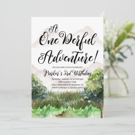 Berg Avontuur Verjaardag, Camping, Berg Kaart (Staand voorkant)