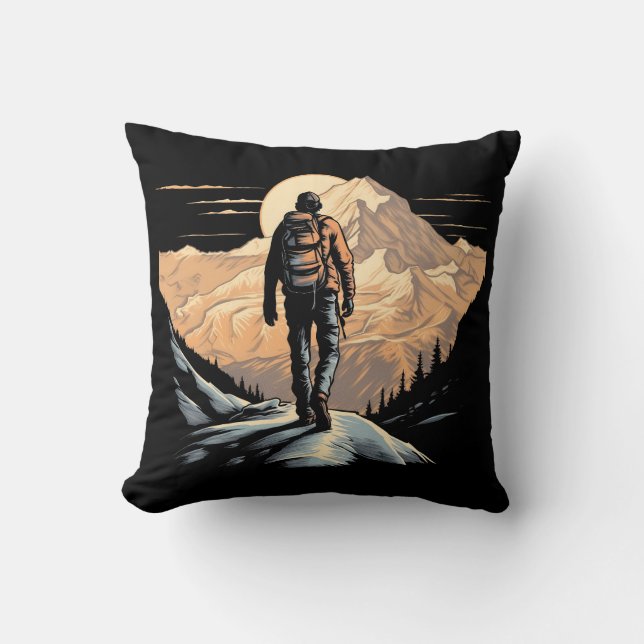Berg avontuur wandelen kussen (Voorkant)