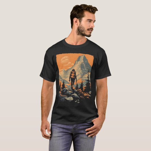 Berg avontuur wandelen t-shirt (Voorkant volledig)