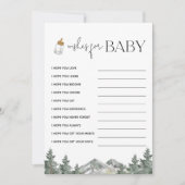Berg Baby Shower Wensen Voor Baby Kaarten (Voorkant)