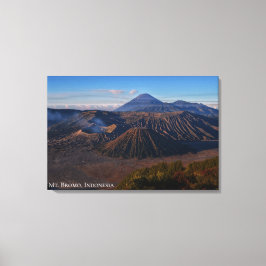 Berg Berg Zonsopgang Zand Zee Landschap Foto Canvas Afdruk