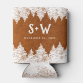 Berg Bestemming eenvoudige minimale bruiloft Blikjeskoeler (Achterkant)