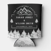 Berg Bestemming eenvoudige minimale bruiloft Blikjeskoeler (Voorkant)