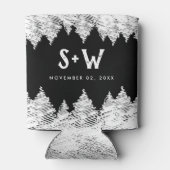 Berg Bestemming eenvoudige minimale bruiloft Blikjeskoeler (Achterkant)