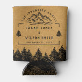 Berg Bestemming eenvoudige minimale bruiloft Blikjeskoeler (Voorkant)