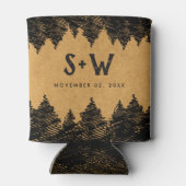 Berg Bestemming eenvoudige minimale bruiloft Blikjeskoeler (Achterkant)