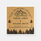 Berg Bestemming eenvoudige minimale bruiloft Servet (Voorkant)