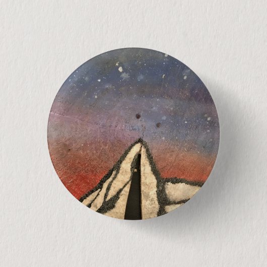 Berg bij nacht ronde button 3,2 cm (Voorkant)