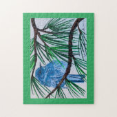 Berg Blauwe Ekster Puzzel (Verticaal)
