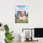 Berg bloem feest van het leven welkomstbord poster (Thuiskantoor)