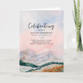 Berg Bloemenveld Viering van het leven Begrafenis Programma (Voorkant)