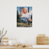 Berg Bloemrijke Viering van het Leven Welkom Bord Poster (Keuken)