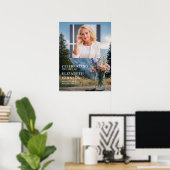 Berg Bloemrijke Viering van het Leven Welkom Bord Poster (Thuiskantoor)
