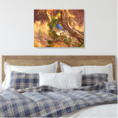 Berg Bluebird in Arches National Park Canvas Afdruk (Insitu (Slaapkamer))