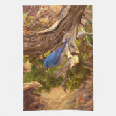 Berg Bluebird in Arches National Park Theedoek (Verticaal)