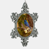 Berg Bluebird in Arches National Park Tin Sneeuwvlok Ornament (Links)