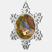 Berg Bluebird in Arches National Park Tin Sneeuwvlok Ornament (Rechts)