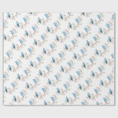 Berg Bluebird op Sakura Branch Cadeaupapier (Vlak)