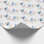 Berg Bluebird op Sakura Branch Cadeaupapier (Hoek)