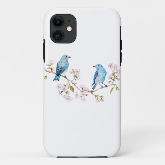 Berg Bluebird op Sakura Branch Case-Mate iPhone Case (Achterkant)