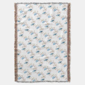 Berg Bluebird op Sakura Branch Deken (Voorkant Verticaal)