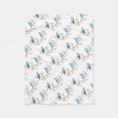 Berg Bluebird op Sakura Branch Fleece Deken (Voorkant)