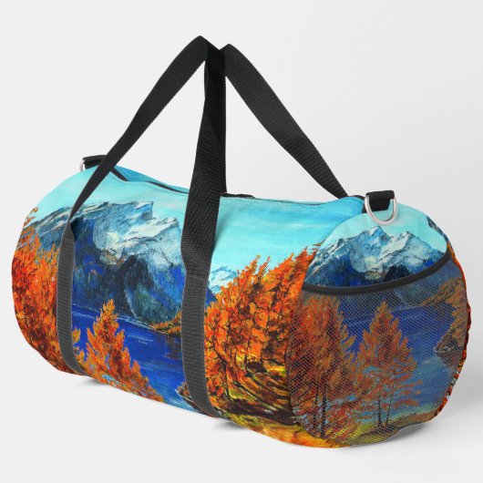 Berg, Bomen, Meer, Sneeuw, Herfst Plunjezak (Rechterhoek)