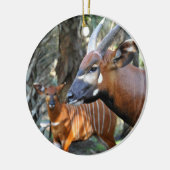 Berg Bongo en Kalf Keramisch Ornament (Links)