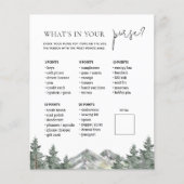 Berg Bos Baby Shower Tas Spel Kaart (Voorkant)