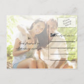 Berg bos bomen Save The Date Aankondigingskaart (Achterkant)