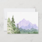 Berg Bos Bruiloft RSVP Kaart (Achterkant)