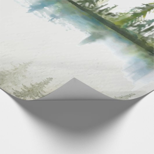 Berg, bos, meer cadeaupapier (Hoek)