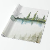 Berg, bos, meer cadeaupapier (Uitgerold)