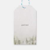 Berg,Bos,Meer,Kerstverlichting Bedankt Cadeaulabel (Achterkant)