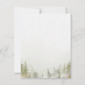 Berg, bos, meer, strijklicht repetitie diner kaart (Achterkant)