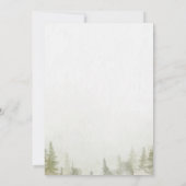 Berg, bos, meer, String Lights bruiloft Kaart (Achterkant)