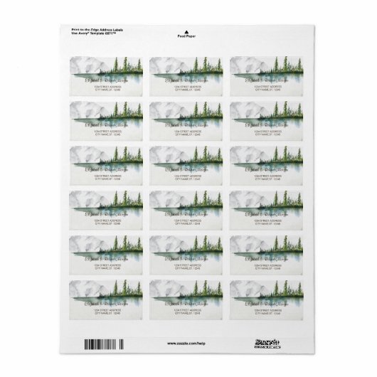 Berg, Bos, Meer, String Lights Etiket (Full Sheet)