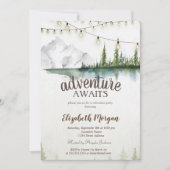 Berg, Bos, Meer, String Lights Kaart (Voorkant)