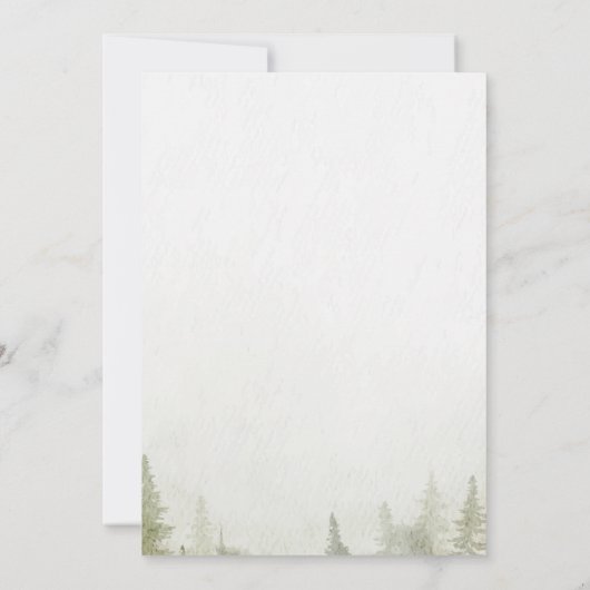 Berg, Bos, Meer, String Lights Kaart (Achterkant)