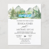 Berg Bos Rivier Aquarel Landelijke Trouw In Flyer (Voorkant)