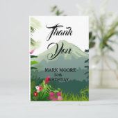 Berg & Bos Zonsondergang Bedankkaart (Staand voorkant)