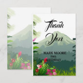 Berg & Bos Zonsondergang Bedankkaart (Voorkant / Achterkant)