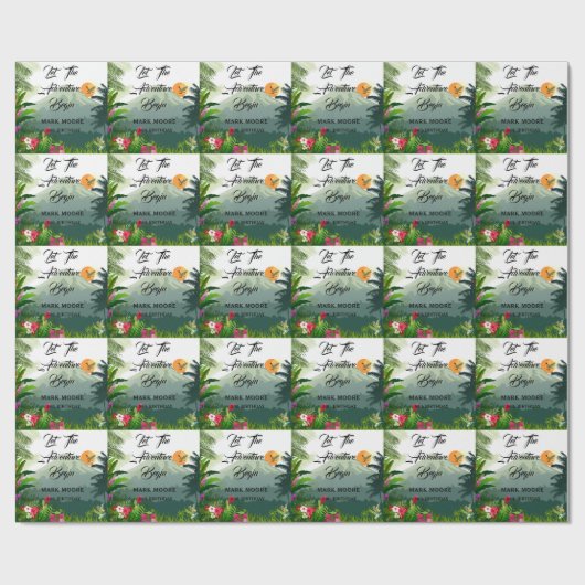 Berg, bos & zonsondergang cadeaupapier (Vlak)